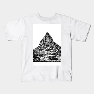 MATTERHORN ink painting Kids T-Shirt